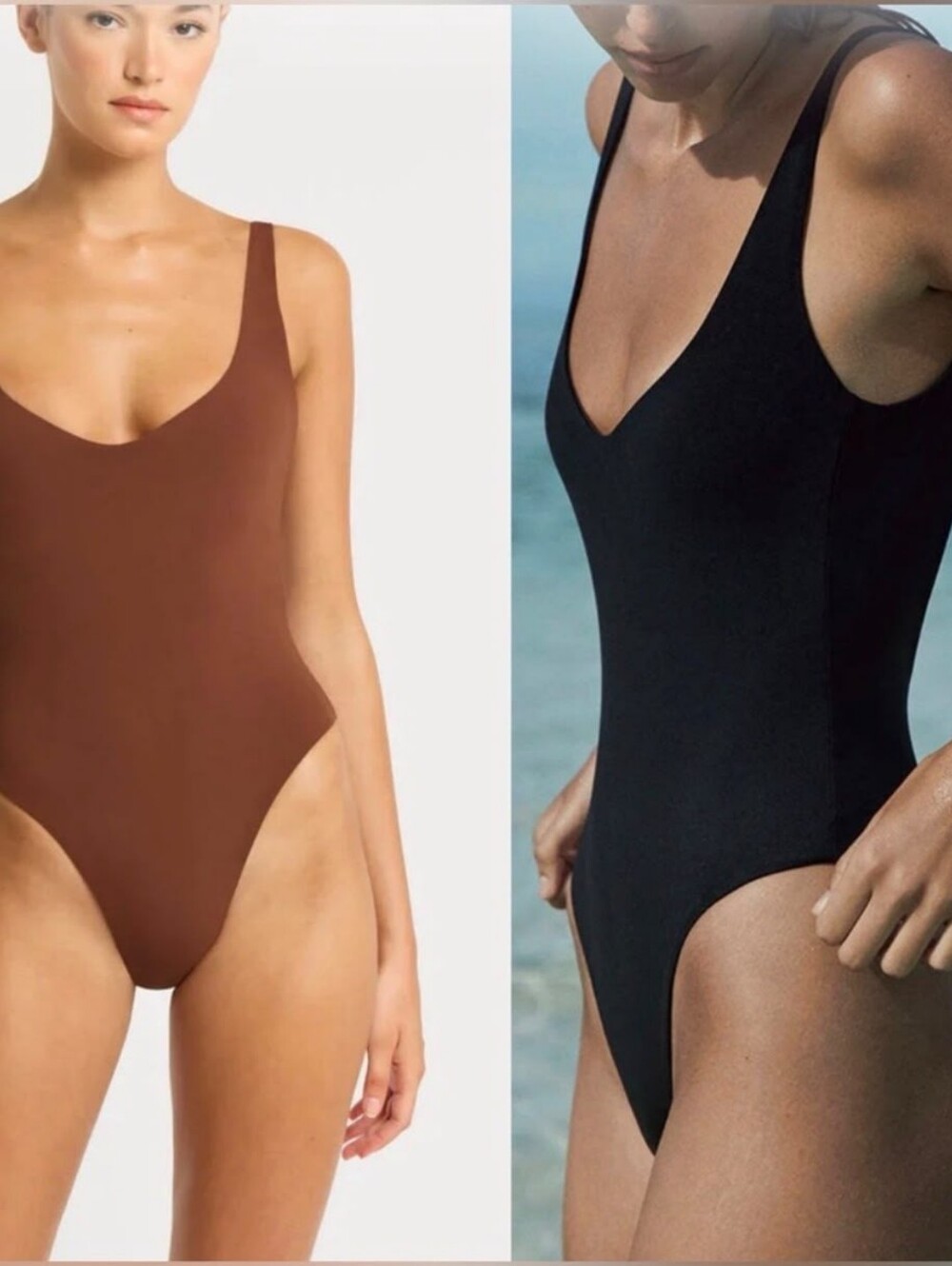 NWOT Bond-eye Lucia Black/Arabica Reversible One-Piece Swimsuit